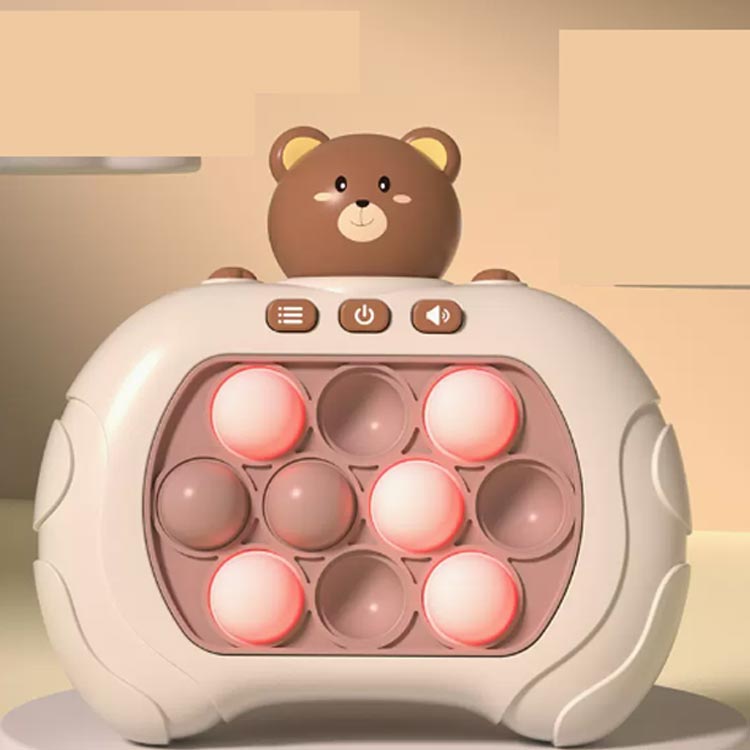 玩具 子供 電動 音楽付き ゲーム キーホルダー 全5種 おもちゃ スクイーズ プレゼント ASMR 光る 玩具 バブル ポップイット 多動症 自閉症 触覚遊び フィジェット 光るおもちゃ 知育玩具 知育 クマ 宇宙飛行士 ウサギ アヒル クリスマス プッシュポップ rushup-10006535 RUSHUP楽天市場店 サンプル画像2