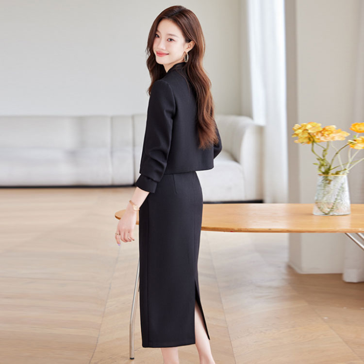 ブラックフォーマル レディース ブラックフォーマル ノーカラー 上下セット スーツ スーツ フォーマル 前開き ジャケット スカート セットアップ 洗える お葬式 卒業式 アンサンブル お受験 礼服 セレモニー きれいめ