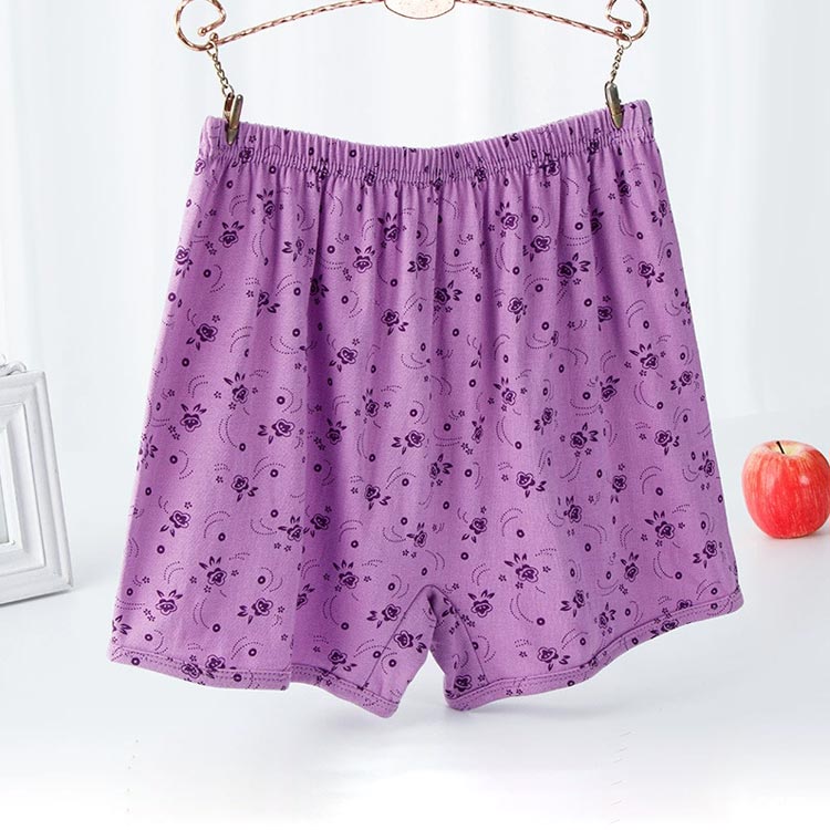 綿 3分丈 トランクス ショーツ 【3枚セット】 ボクサーパンツ ショートパンツ トランクス パジャマ ショーツ 下着 コットン ナイトショーツ 就寝用パンツ ふんどしパンツ おやすみパンツ 花柄 ゆったり かわいい 鼠径部 2