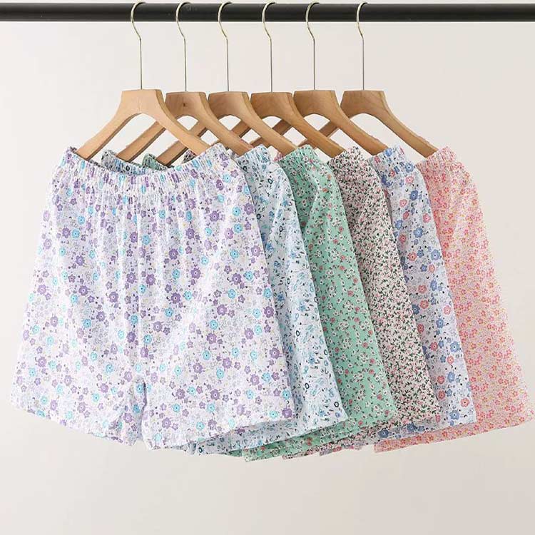 綿 ショーツ トランクス 女性用 下着 ボックスショーツ ショーツパンツ 深ばき 花柄 レディース 大きいサイズ ルームウェア 部屋着 おやすみパンツ ショーツ 女性 インナー パンツ パンティ 締め付けない ゆったり 2