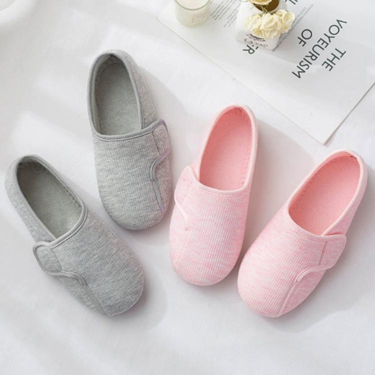 軽量 介護シューズ 病院 介護スリッパ 入院 ルームシューズ 室内用 介護シューズ 入院スリッパ 靴 かかと付き 綿 滑り止め 室内履き 病院用 転倒予防 面ファスナー 施設 レディース むくみ 介護 妊娠 出産 出産準備 軽量 2