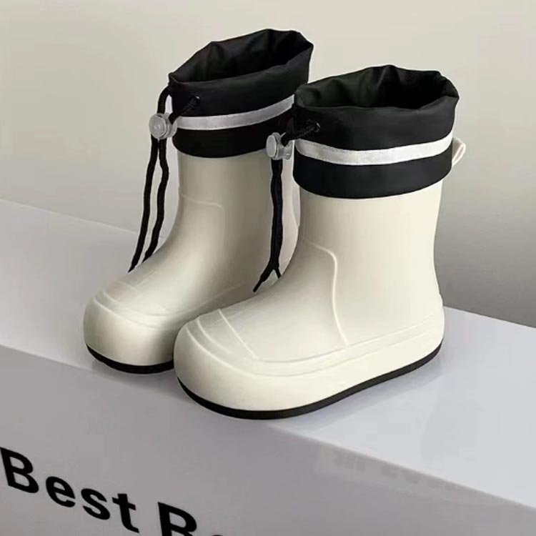 ジュニア レインブーツ ドローコード 完全防水 子供 軽い ブーツ 19～25cm ロング ...