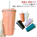 真空断熱 ステンレス ストロー付き 大容量 ステンレスボトル 蓋付き 漏れない タンブラー タンブラー 保冷 600ml カフェ 持ち運び ランチ マグボトル フタ付き 水筒 カップ お酒 ビール コーヒーボトル オフィス 家 在宅ワーク アウトドア 保温