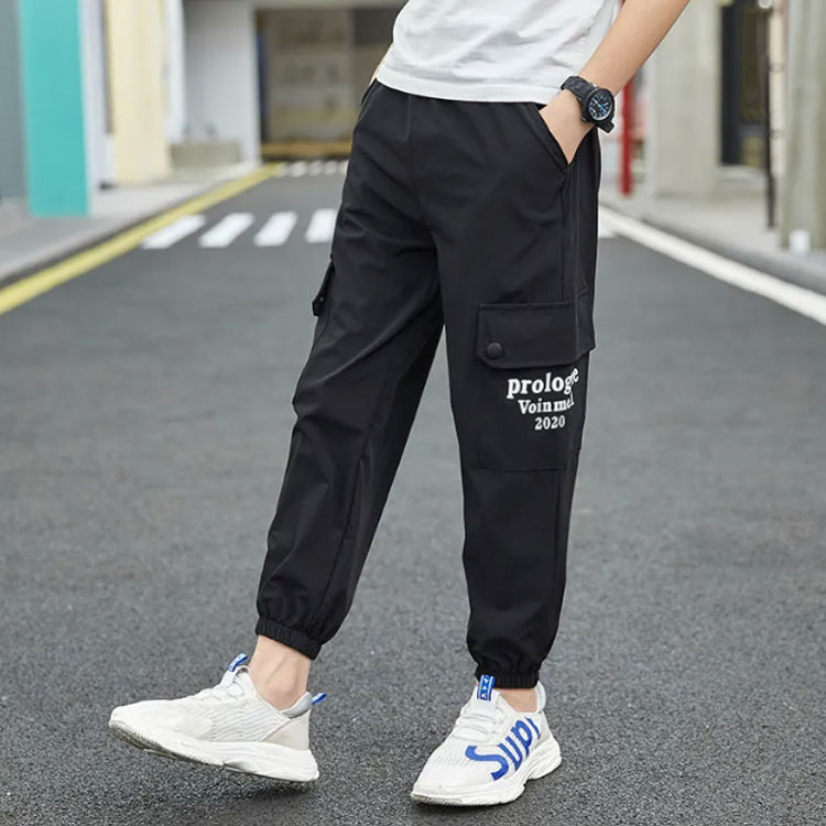 カーゴパンツ キッズ 接触冷感 ひんやり パンツ 男の子 涼しい 吸汗速乾 ドライ ロングパンツ サルエルパンツ 涼感 ジュニア 子供服 子ども服 子ども用 薄手 ボトムス アイスシルクパンツ ウエストゴム シンプル カジュアル 通園 通学 お出かけ 春 春夏 夏 夏服 送料無料