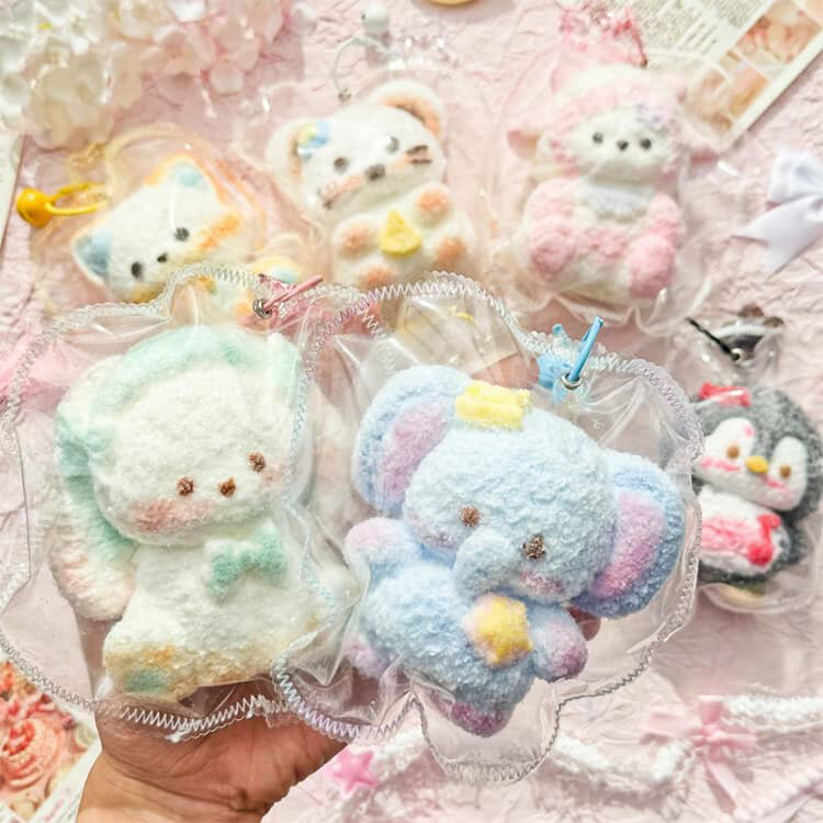 ペンギン キーホルダー付 ゾウ ぷにぷに ストレス解消 スクイーズ玩具 おもちゃ ネ...