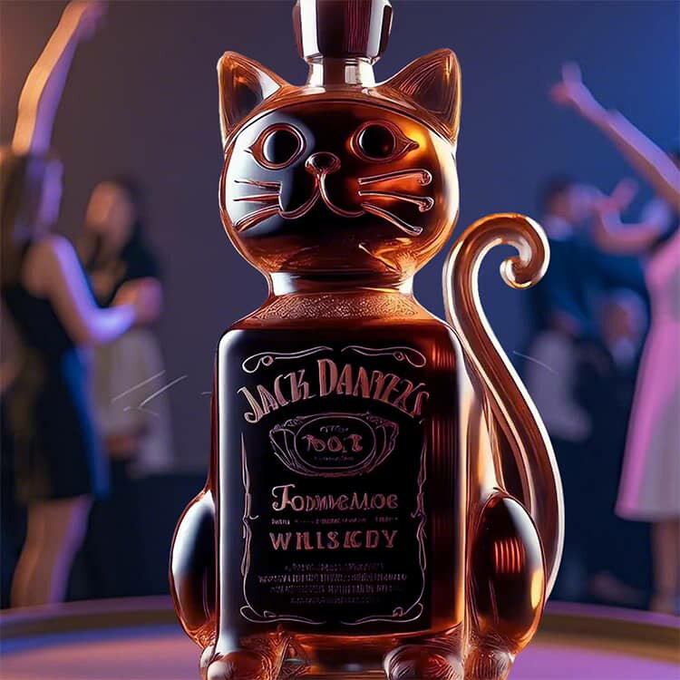 ガラス容器 おしゃれ 猫 300ml ウイスキーデキャンター キャット 贈り物 プレゼント ウィスキーボトル ボトル 保存容器 ユニーク 置物 インテリア バー グッズ 雑貨 記念日 誕生日 お父さん 動物 旦那 ギフト ウィスキーボトル 退職祝い