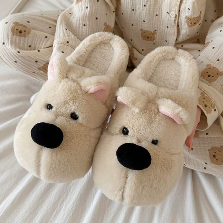 暖かい スリッパ ふわふわ もこもこ ふわふわ あったか スリッパ 冬用 かわいい レディース ルームシューズ 室内履き 犬 イヌ スリッパ もこもこ 暖か ルームシューズ あったか スリッパ おしゃれ 冷え対策 室内 来客用 3