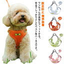 犬具 犬用 リード付き 散歩 リードセット お出かけ 胴輪 ハーネス 迷子防止 脱走防止 簡単装着 おしゃれ かわいい 小型犬 ハーネス
