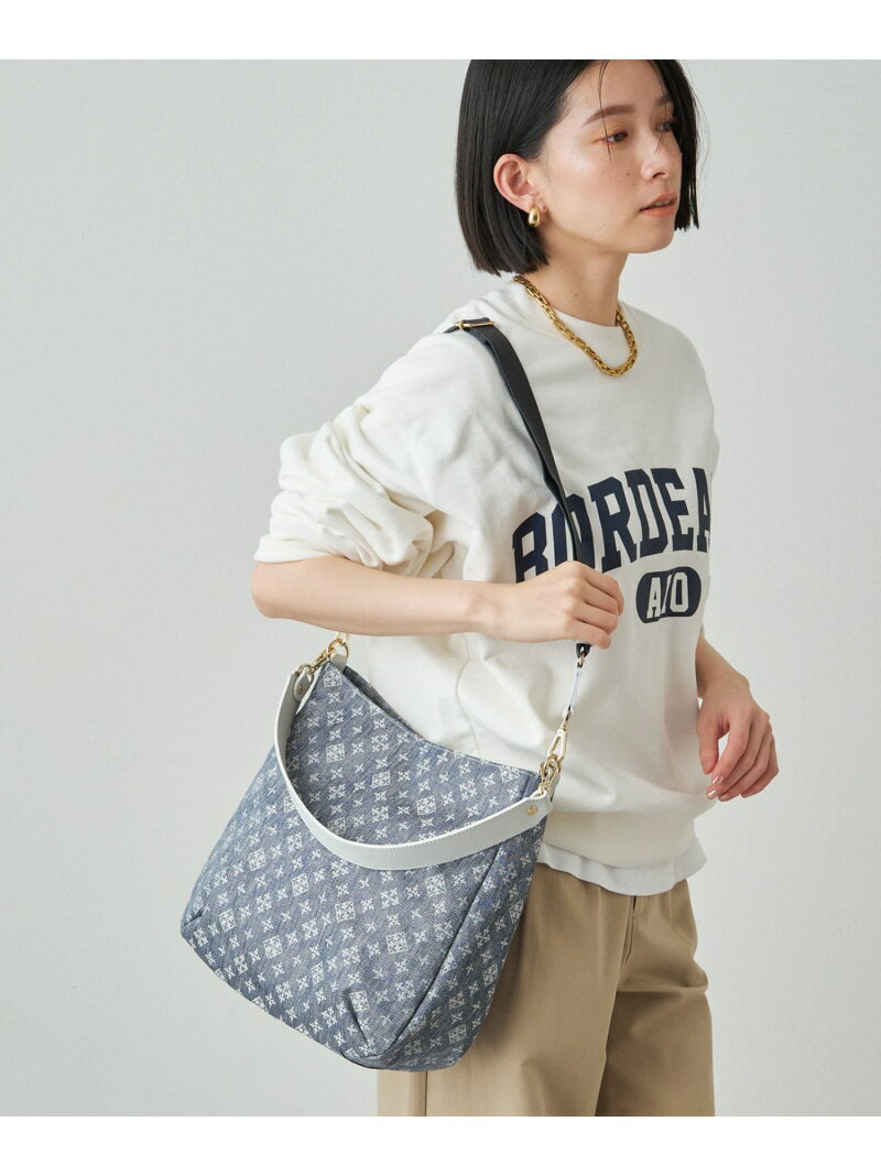 《Denim Print》ラージショルダーバッグ (CE-1284) russet ラシット バッグ ショルダーバッグ ネイビー【先行予約】*【送料無料】[Rakuten Fashion]