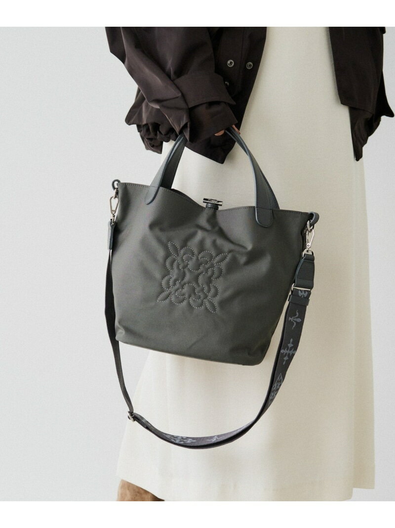 《WEB限定》コーデュラナイロン2WAYミニトートバッグ russet ラシット バッグ トートバッグ ブラック グレー【先行予約】*【送料無料】[Rakuten Fashion]