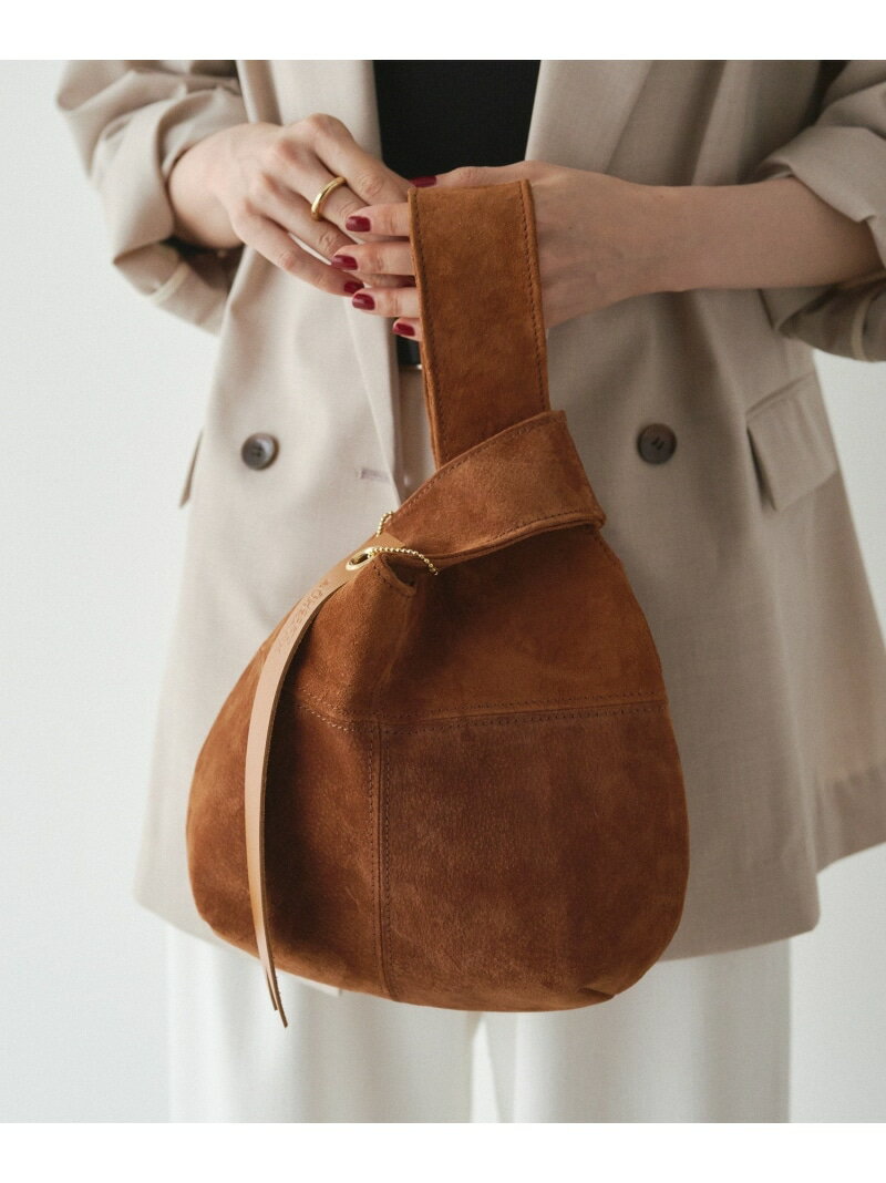 スエード巾着ハンドバッグ russet ラシット バッグ トートバッグ ベージュ ブラウン グレー イエロー【送料無料】[Rakuten Fashion]