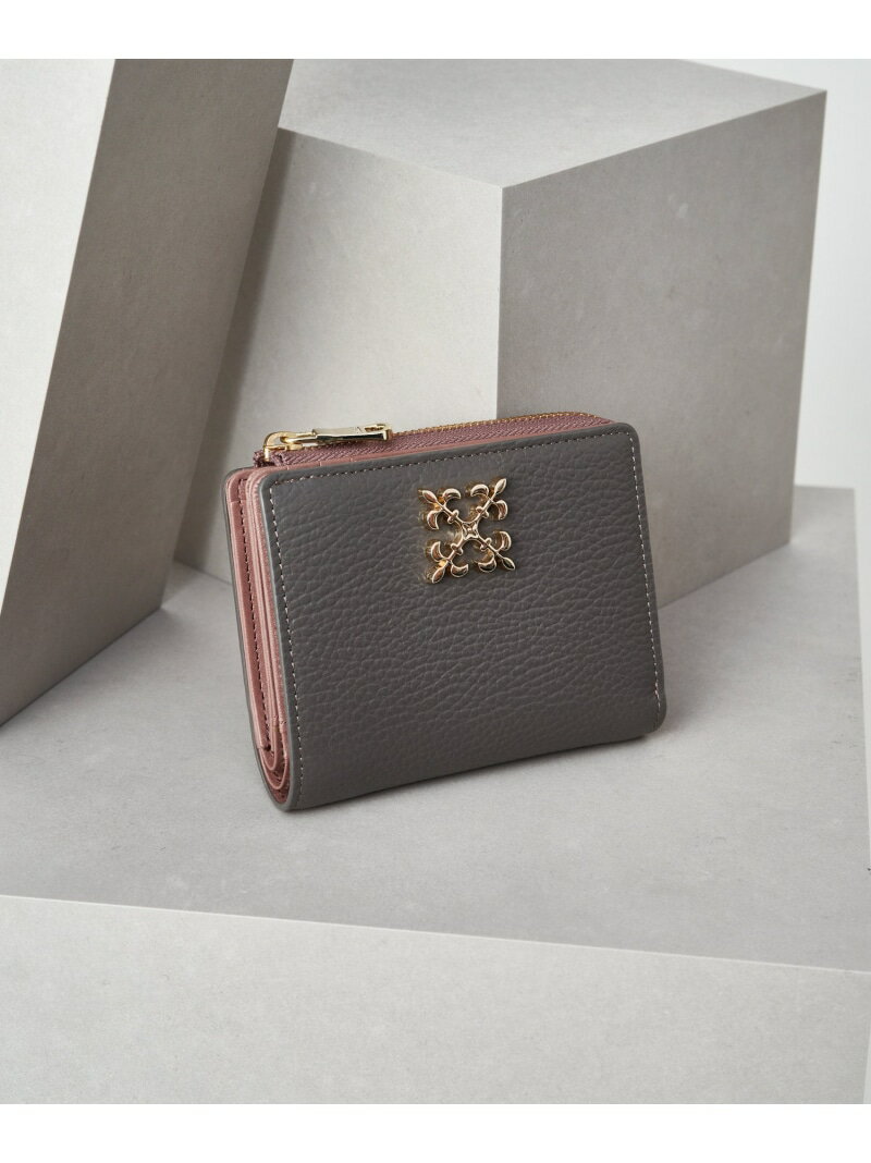 【BF15%OFFクーポン対象】モノグラムプレートハーフウォレット russet ラシット 財布・ポーチ・ケース 財布 グレー ピンク ブラック グリーン ブラウン ワインレッド【先行予約】*【送料無料】[Rakuten Fashion]