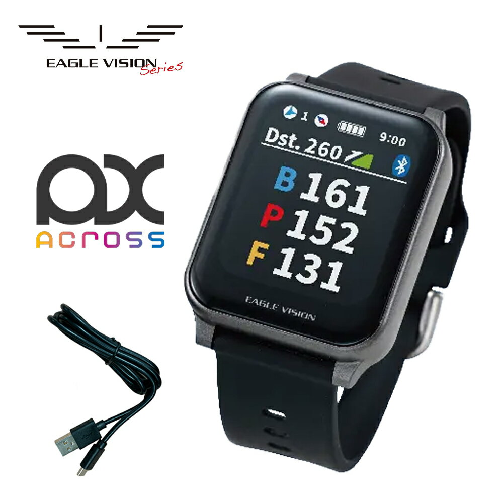 【製品仕様】 ●GPS仕様：GPS / GLONASS/ QZSS L1S ●通信仕様：Bluetooth®SMART ●ディスプレイ：1.69インチ カラー タッチパネル ●防水仕様：IPX7 ●外形寸法：横38×縦46×幅14mm ●重量：47g（標準ベルト装着時） ●電源：Li-ion電池（USB TypeCケーブルから充電） ●使用時間：ゴルフモード/約16時間 時計モード/約40時間 ●動作温度範囲：0～40℃ ●充電温度範囲：0～40℃ ●付属品 ●製品本体 、製品本体、交換用ロングベルト、クイックマニュアル、USB TypeCケーブル、保証書【製品仕様】 ●GPS仕様：GPS / GLONASS/ QZSS L1S ●通信仕様：Bluetooth®SMART ●ディスプレイ：1.69インチ カラー タッチパネル ●防水仕様：IPX7 ●外形寸法：横38×縦46×幅14mm ●重量：47g（標準ベルト装着時） ●電源：Li-ion電池（USB TypeCケーブルから充電） ●使用時間：ゴルフモード/約16時間 時計モード/約40時間 ●動作温度範囲：0～40℃ ●充電温度範囲：0～40℃ ●付属品 ●製品本体 、製品本体、交換用ロングベルト、クイックマニュアル、USB TypeCケーブル、保証書