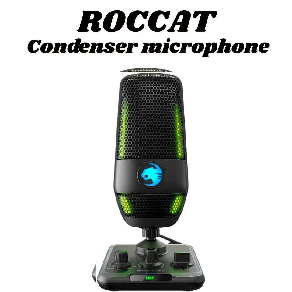 ROCCAT コンデンサーマイク Torch USB ゲーミングマイク PC ゲーム配信 RGB ピックアップパターン 3種..