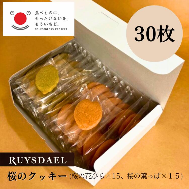 初回限定、次回使える500円クーポン配布中/ ※賞味期限7月20日 訳あり お試し アウトレット スイーツ お菓子 RUYSDAEL (ロイスダール) 桜のクッキー(桜の花びら、桜の葉各15枚) 30枚 【クッキー ビスケット 桜 個包装 650円】のサムネイル