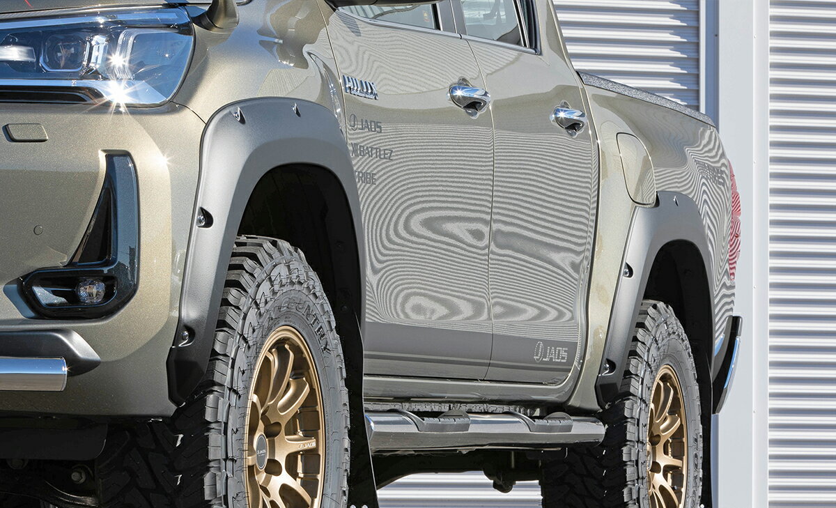 JAOS オーバーフェンダー type-X 塗装品 マットブラック ハイラックス 125系　B137098MB