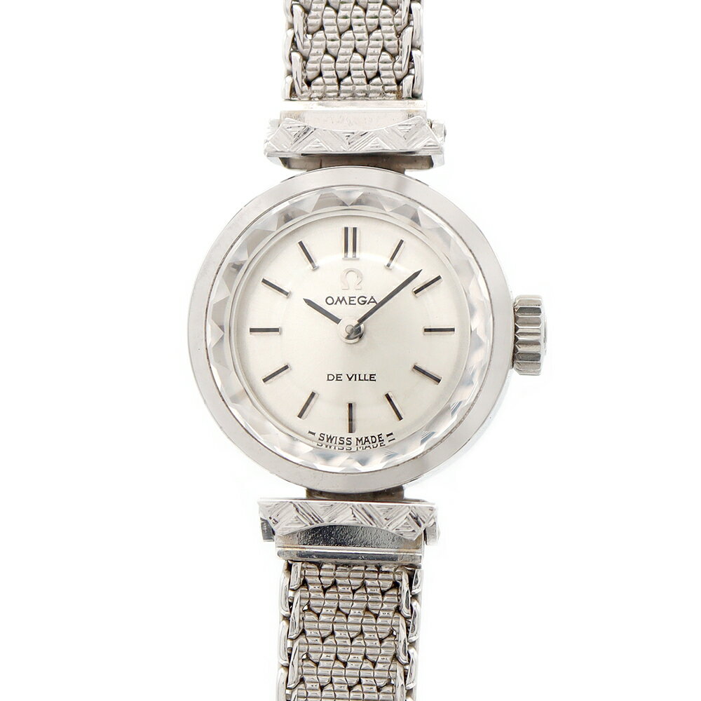 OMEGA オメガ DeVille デビル カットガラス 511.286 Cal.485 17石 シルバー SS ステンレス レディース 手巻き アンティーク ヴィンテージ デヴィル【腕時計】【中古】(2)