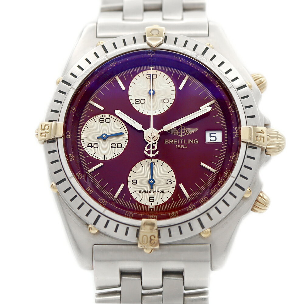 内部点検済 BREITLING ブライトリング クロノマット ビコロ B13050 クロノグラフ デイト 100m防水 赤 ..