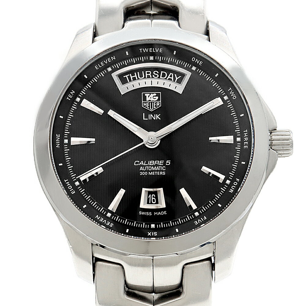内部点検済 TAG Heuer タグホイヤー リンク キャリバー5 デイデイト WJF2010 BA ...