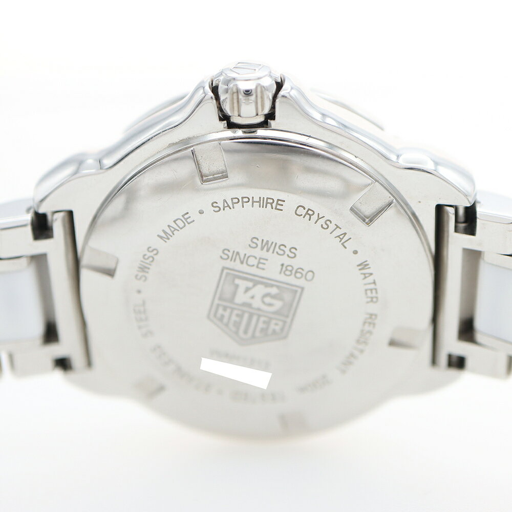 電池交換済 TAG Heuer タグホイヤー フォーミュラ1 ダイヤベゼル WAH1313 ダイヤモンド 12Pダイヤ デイト 200m防水 白 ホワイト CE セラミック SS ステンレス レディース クォーツ【6ヶ月保証】【腕時計】【中古】