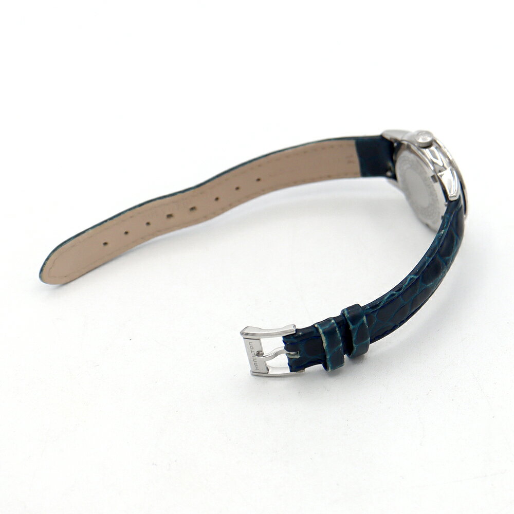 電池交換済 HAMILTON ハミルトン レイルロード ダイヤベゼル H403910 ダイヤモンド 12Pダイヤ 白 ホワイトシェル 純正ベルト 純正尾錠 SS ステンレス レディース クォーツ【6ヶ月保証】【腕時計】【中古】