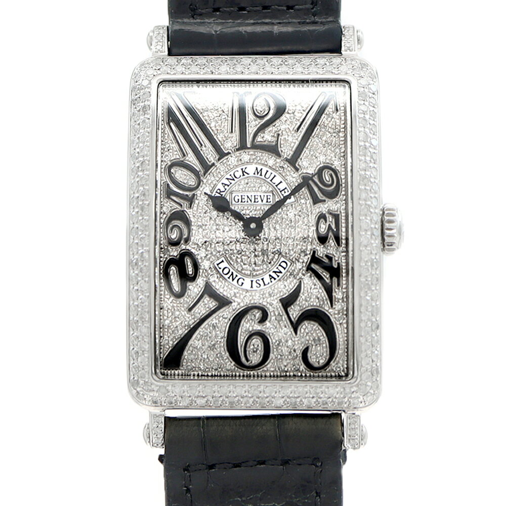 電池交換済 FRANCK MULLER フランクミュラー ロングアイランド 2重ダイヤベゼル ダイヤ ...