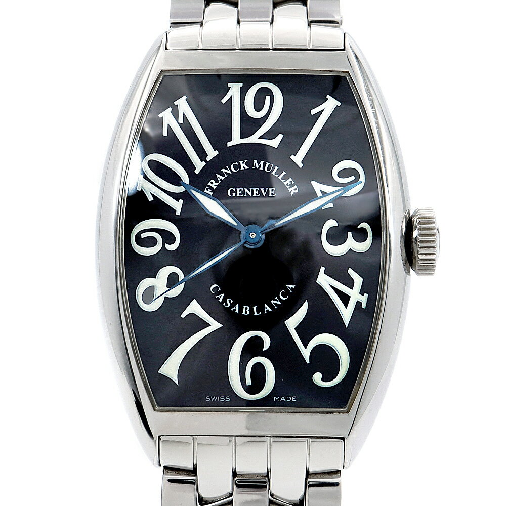 CASABLANCA - FRANCK MULLER フランクミュラー カサブランカ 5850 黒 ブラック SS ステンレス メンズ 自動巻き【6ヶ月保証】【中古】【腕時計】