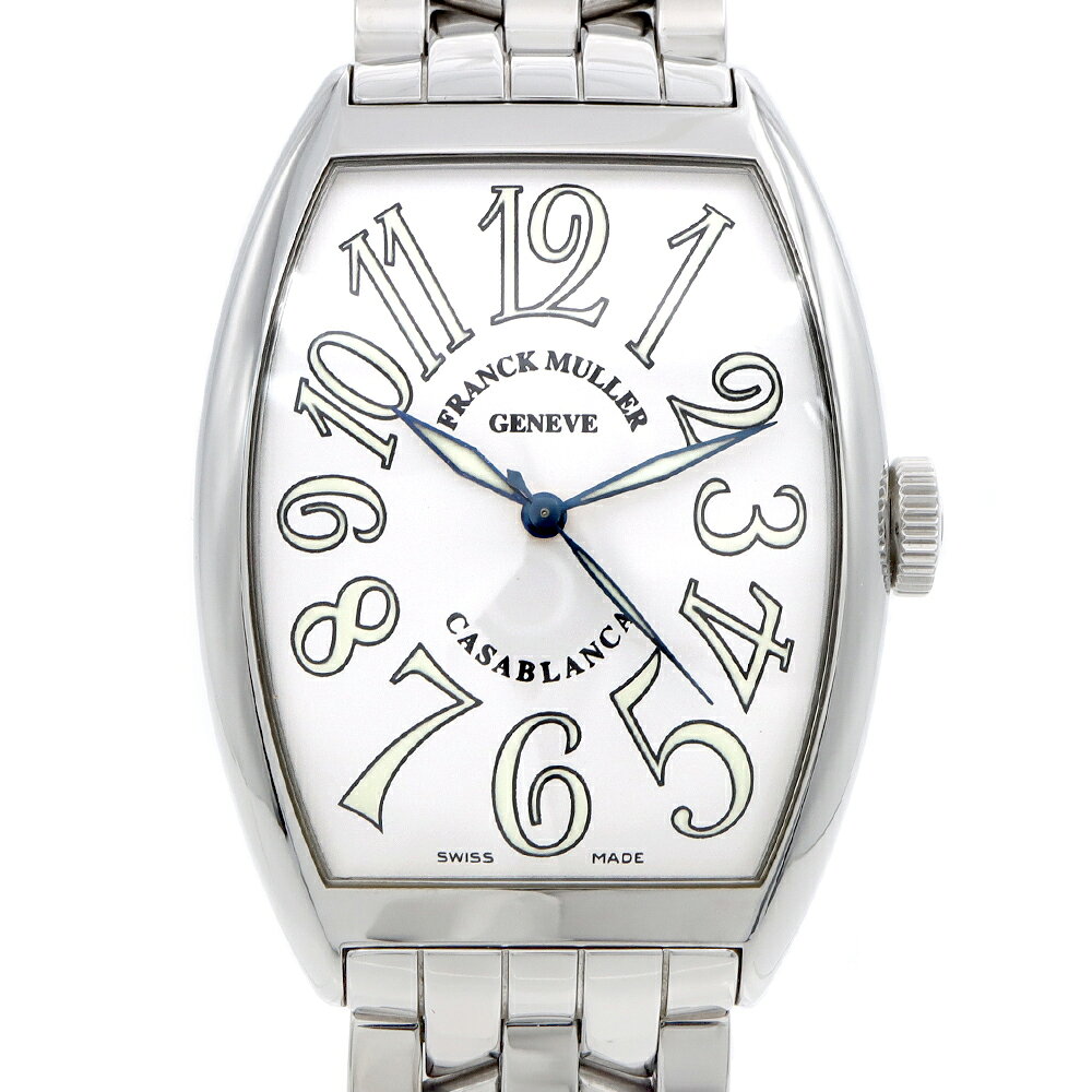 FRANCK MULLER フランクミュラー カサブランカ 6850MC 白 ホワイト SS ステンレス メンズ 自動巻き【6ヶ月保証】【中古】【腕時計】