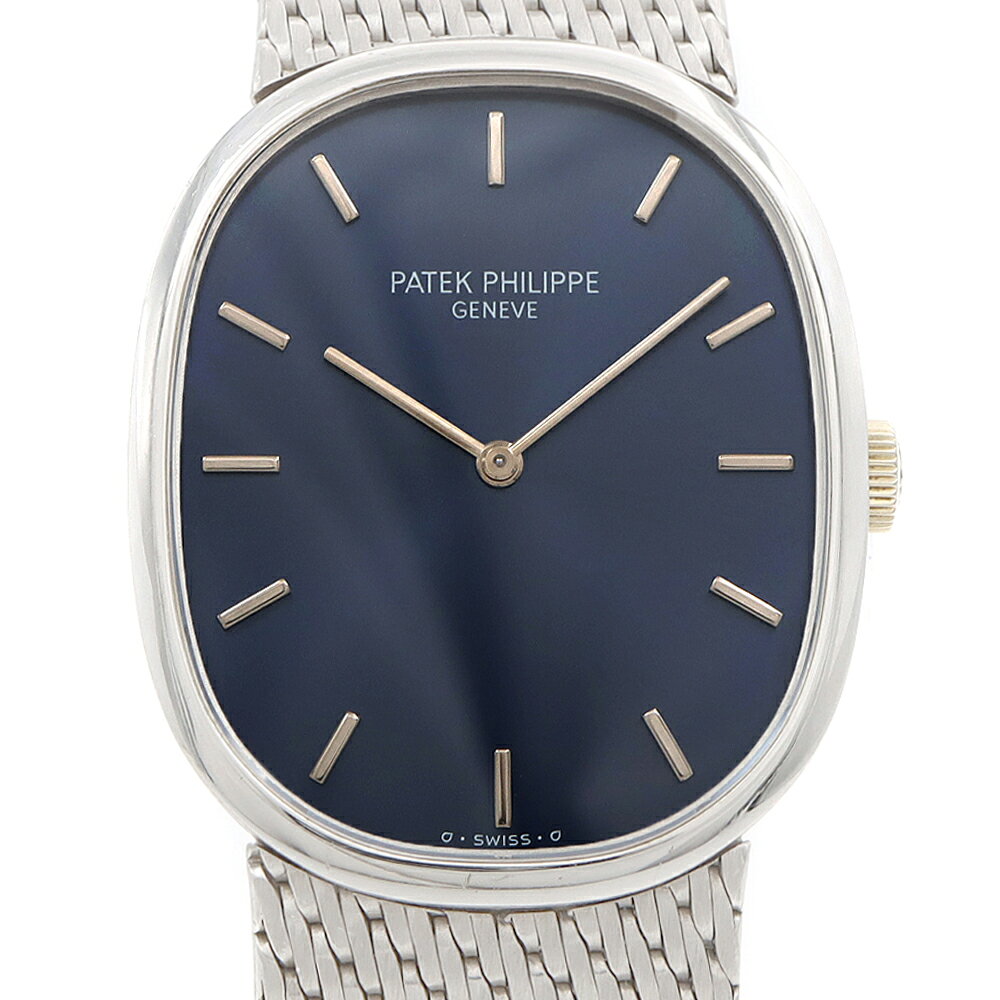 PATEK PHILIPPE パテック フィリップ ゴールデン エリプス 3748/1 紺 ネイビー シグマダイヤル K18WG ホワイトゴールド メンズ レディース 手巻き 【6ヶ月保証】【腕時計】【中古】