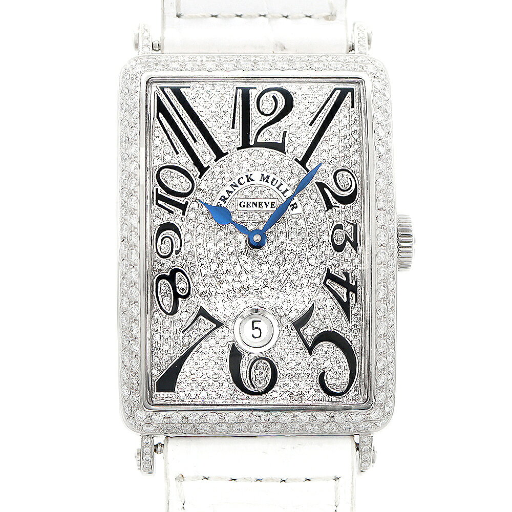 Long Island - FRANCK MULLER フランクミュラー ロングアイランド 2重ダイヤベゼル 1200 SCDT ダイヤモンド ダイヤ文字盤 デイト SS ステンレス アフターダイヤ メンズ 自動巻き【6ヶ月保証】【中古】【腕時計】