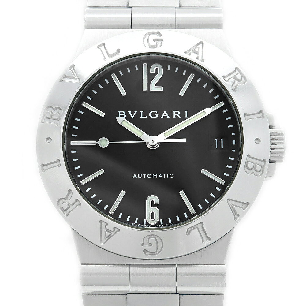 BVLGARI ブルガリ ディアゴノ スポーツ LCV35S デイト 黒 ブラック SS