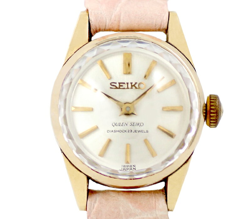 SEIKO セイコー QUEEN SEIKO クイーンセイコー クレドール カットガラス シルバー文字盤 YG イエローゴールド SS ステンレス レディース 手巻き アンティーク ヴィンテージ【6ヶ月保証】【腕時計】【中古】のサムネイル