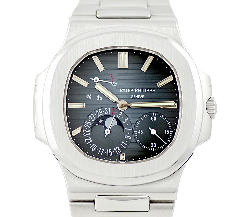 PATEK PHILIPPE パテック フィリップ ノーチラス プチコンプリケーション パワーリザーブ ムーンフェイズ 5712 グレー 文字盤 SS ステンレス メンズ 自動巻き 5712/1A-001【6ヶ月保証】【腕時計】【中古】