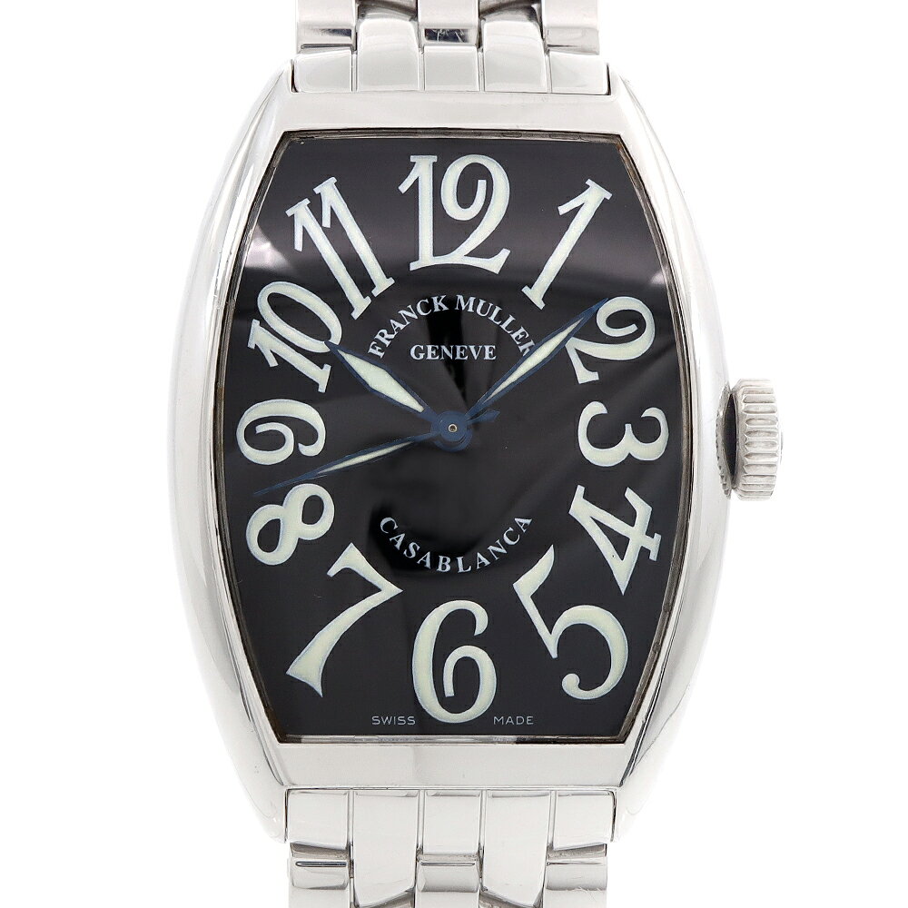 FRANCK MULLER フランクミュラー カサブランカ 5850 黒 ブラック SS ステンレス メンズ 自動巻き【6ヶ月保証】【中古】【腕時計】