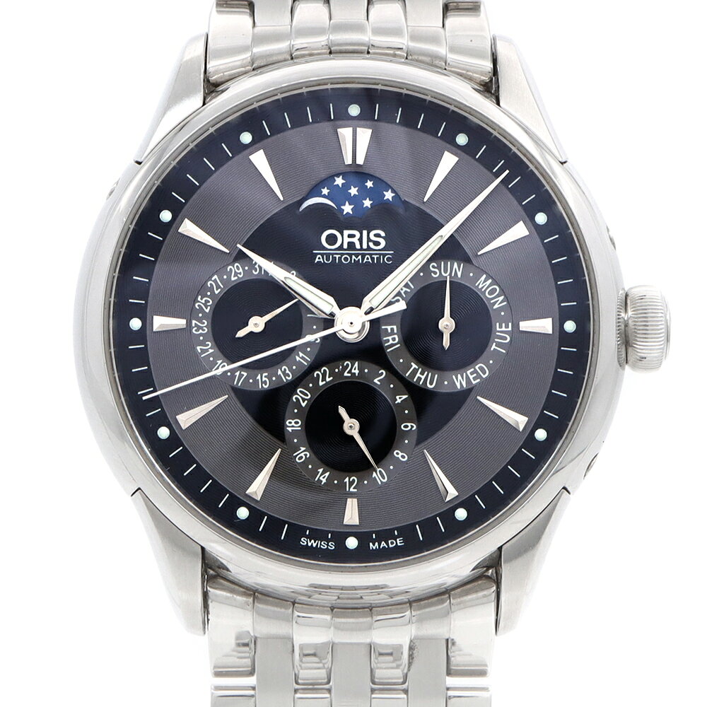 内部点検済 ORIS オリス アートリエ コンプリケーション 7592 30m防水 デイデイト ムーンフェイズ 裏スケ グレー rwe-imperial-10008871 IMPERIAL 楽天市場店 パッケージ画像