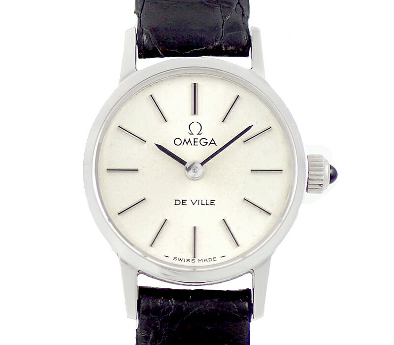 希少品 OMEGA オメガ DE VILLE デビル ラウンド 511.0371 Cal.625 17石 シルバー SS ステンレス 純正尾錠 レディース 手巻き アンティーク ヴィンテージ デヴィル【腕時計】【中古】