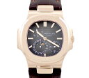 PATEK PHILIPPE パテック フィリップ ノーチラス プチコンプリケーション パワーリザーブ ムーンフェイズ 5712R グレー K18RG ローズゴールド 金無垢 メンズ 自動巻き 5712R-001【6ヶ月保証】【腕時計】【中古】