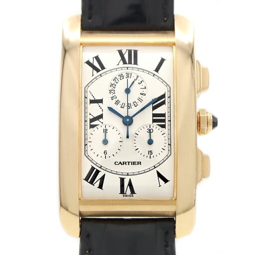 電池交換済 Cartier カルティエ タンクアメリカン LM クロノリフレックス W2601156 クロノグラフ デイト 白 ホワイト K18YG イエローゴールド 純正ベルト 純正K18YG尾錠 メンズ クォーツ【6ヶ月保証】【腕時計】【中古】 電池交換済 Cartier カルティエ タンクアメリカン LM クロノリフレックス W2601156 クロノグラフ デイト 白 ホワイト K18YG イエローゴールド 純正ベルト 純正K18YG尾錠 メンズ クォーツ【6ヶ月保証】【腕時計】【中古】