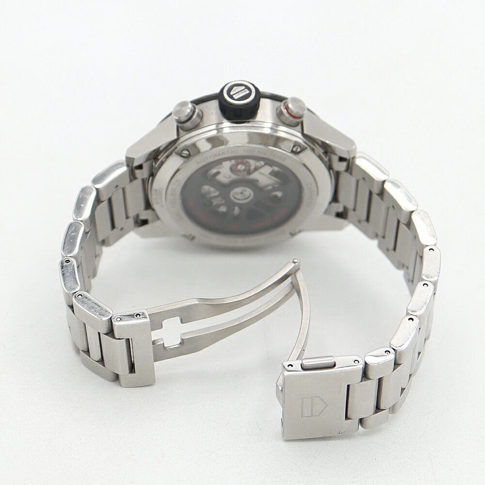 TAG Heuer タグホイヤー カレラ キャリバーホイヤー 01 クロノグラフ CAR201V 100m防水 デイト 裏スケ 黒 ブラック スケルトン CE セラミック SS ステンレス メンズ 自動巻き【6ヶ月保証】【腕時計】【中古】