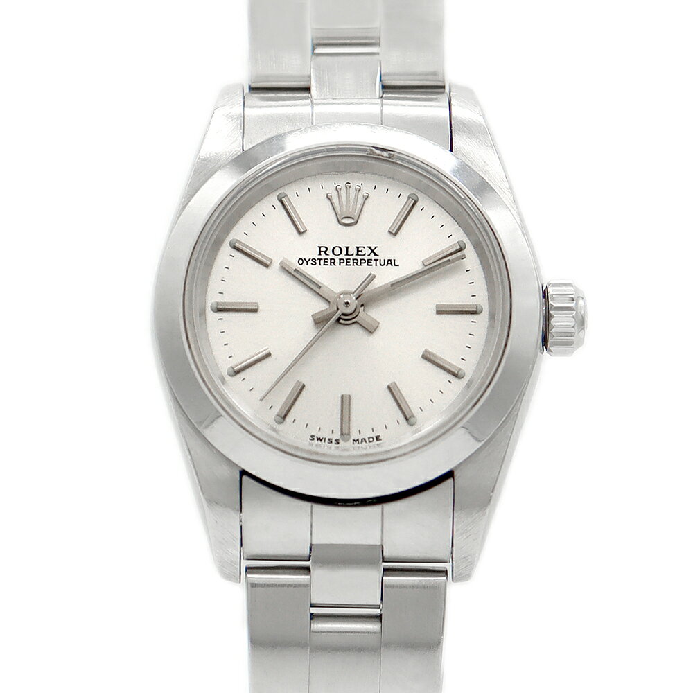 ギャラ有 ROLEX ロレックス オイスターパーペチュアル 76080 シルバー SS ステンレス  ...