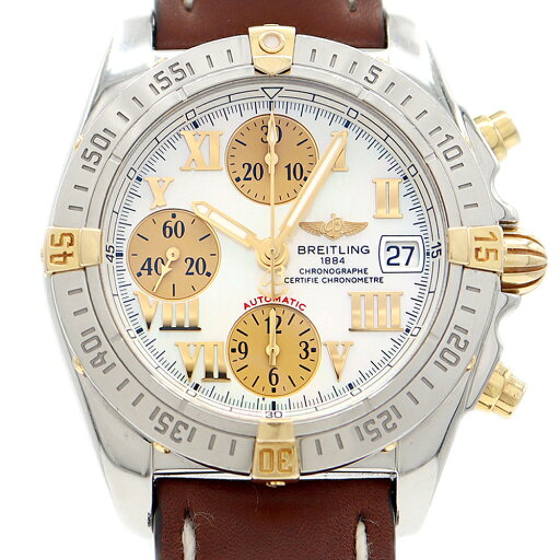 内部点検済 BREITLING ブライトリング クロノコックピット B13358 クロノグラフ デイト 100m防水 白 ホワイトシェル SS ステンレス YG イエローゴールド コンビ 純正ベルト 純正尾錠 メンズ 自動巻き【6ヶ月保証】【腕時計】【中古】 内部点検済 BREITLING ブライトリング クロノコックピット B13358 クロノグラフ デイト 100m防水 白 ホワイトシェル SS ステンレス YG イエローゴールド コンビ 純正ベルト 純正尾錠 メンズ 自動巻き【6ヶ月保証】【腕時計】【中古】