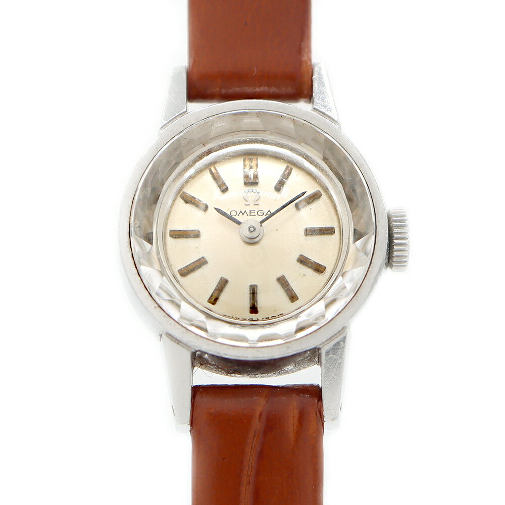 乐天商城 - OMEGA オメガ カットガラス 511.166 Cal.484 17石 シルバー SS ステンレス レディース 手巻き アンティーク ヴィンテージ 【腕時計】【中古】