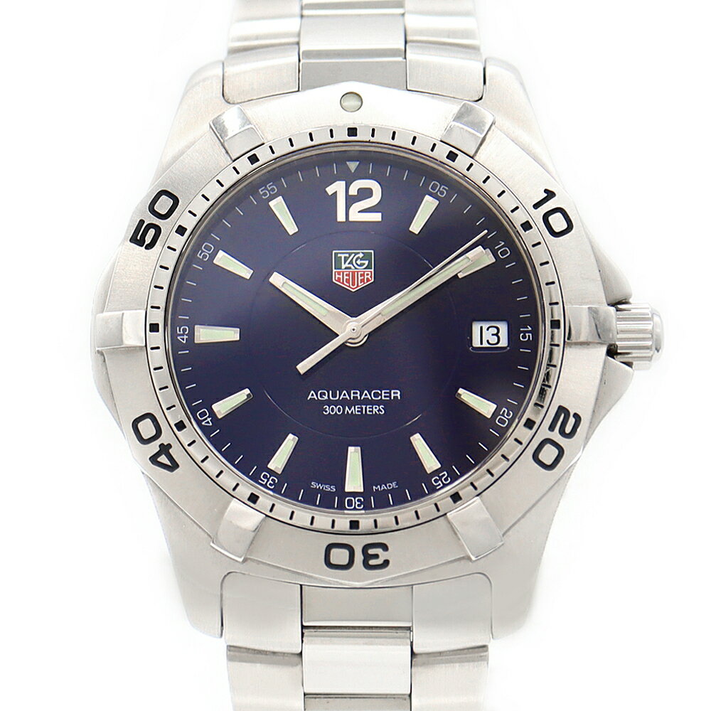 電池交換済 TAG Heuer タグホイヤー アクアレーサー WAF1113 BA0801 デイト  ...