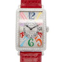 電池交換済 FRANCK MULLER フランクミュラー ロングアイランド ダイヤベゼル ダイヤ文字盤 952QZ ダイヤモンド SS ステンレス 純正ベルト ...