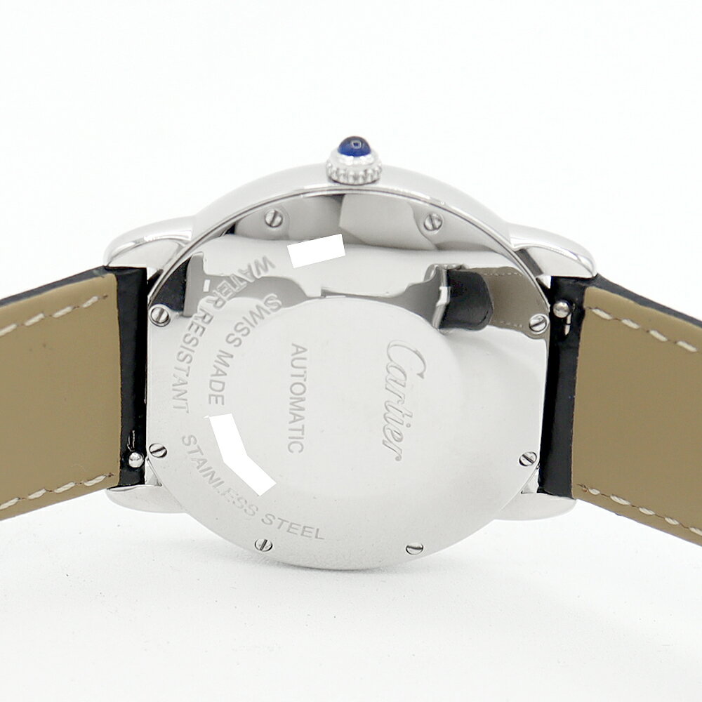 内部点検済 Cartier カルティエ ロンドソロ ドゥ カルティエ 36mm ダイヤベゼル WSRN0021 ダイヤモンド シルバー SS ステンレス 純正ベルト 純正Dバックル尾錠 アフターダイヤモンド メンズ 自動巻き【6ヶ月保証】【腕時計】【中古】