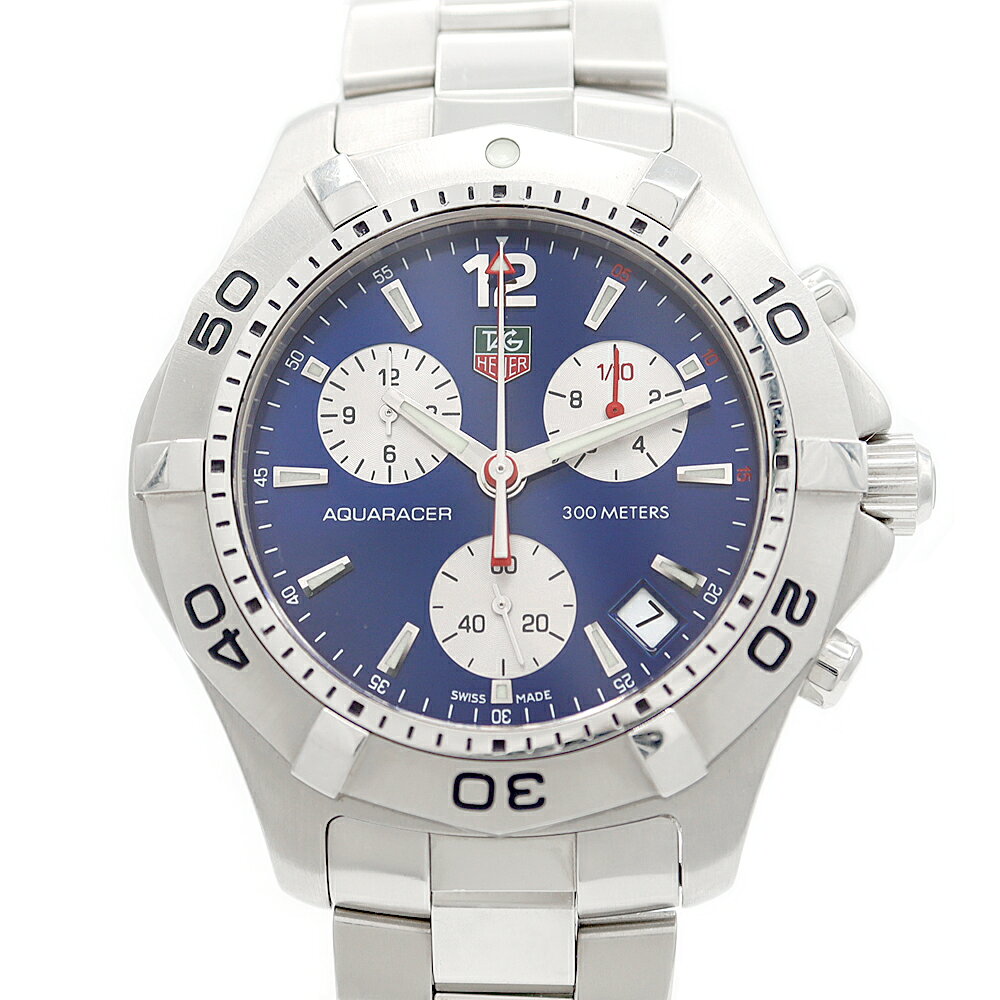 電池交換済 TAG Heuer タグホイヤー アクアレーサー クロノグラフ CAF1112.BA08 ...
