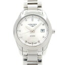 LONGINES ロンジン コンクエスト クラシック L2.285.4 純正ダイヤモンド 12Pダイヤ デイト 裏スケ 白 ホワイトシェル SS ステンレス レディース 自動巻き【6ヶ月保証】【腕時計】【中古】(2)