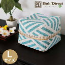 ≪OUTLET SALE≫4599→3499→3199円!! アジアン雑貨 かご Lサイズ 収納 バスケット ビーズ バンブー ソカシ ブルー ナチュラル リゾ...