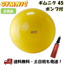 (ポンプ付) ギムニク 45 GYMNIC 45cm 黄 黄色 イエロー バランスボール イタリア製 ポンプ 空気入れ 女性 子供 こども LP 9545 -正...