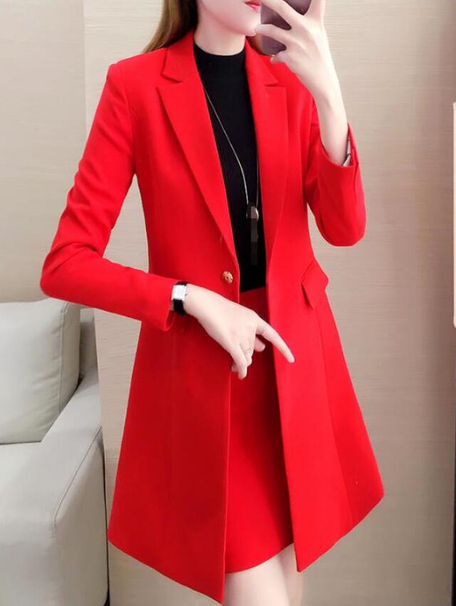 お呼ばれ 2点セット★エレガント 20代30代40代 通勤 OL 女らしい★セクシー 新品 ロングコート コートスーツ+スキニーパンツ/スカート 着痩せ フォー...